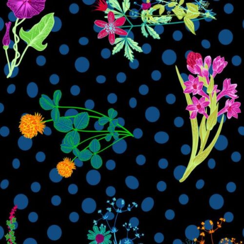 19-1054 Navy Floral and Spots
