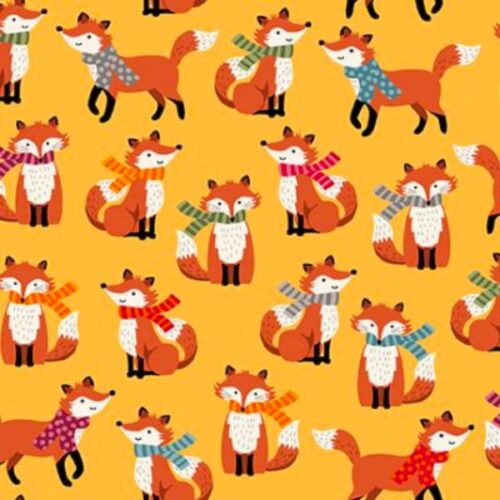 2596 Y Foxes on Yellow