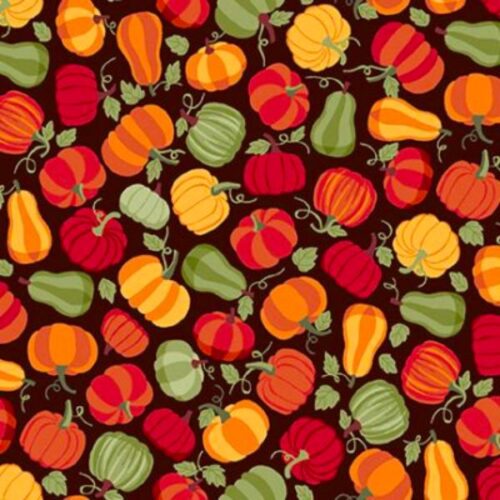 2597V Pumpkins on Brown