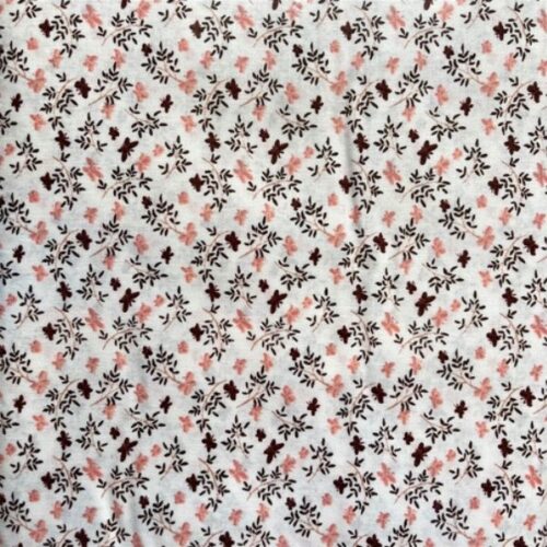 49478 Brown Beige Vintage Miniatures Kingfisher Fabrics