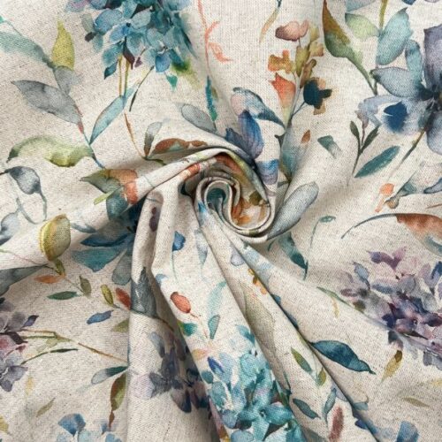 OGL005 Giardino Peacock Digitally Printed Linen