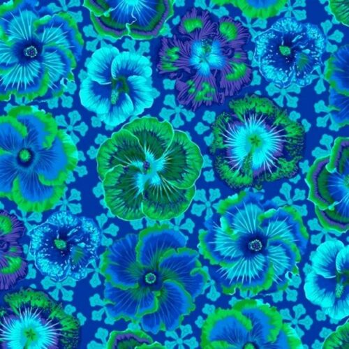 PWPJ122.Blue Floating Hibiscus