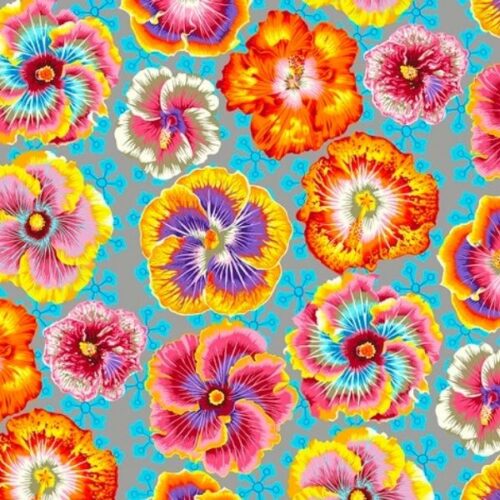 PWPJ122.Grey Floating Hibiscus