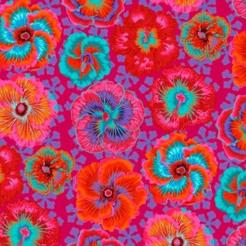 PWPJ122.Red Floating Hibiscus