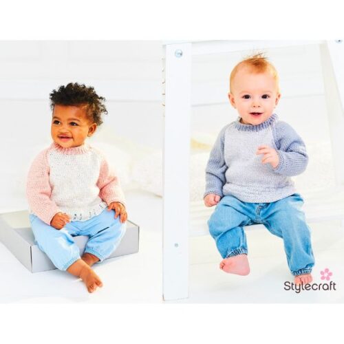 9999 Sweaters Set DK Knitting Pattern Baby Sparkle