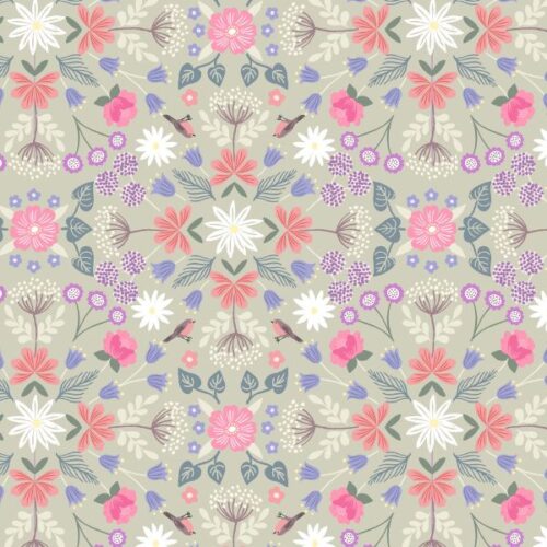 A708.3 Robin Floral on Muted Sage