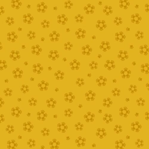 A710.1 Paw Flowers on Yellow