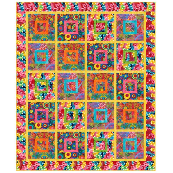 Symphony of Squares Quilt Kit Garden Delight Sue Penn