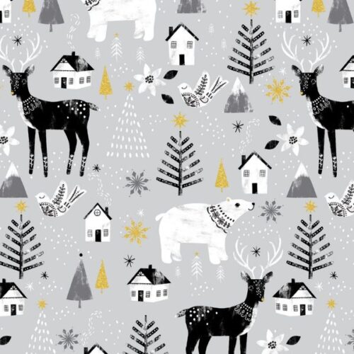 18091 Peace On Earth Reindeer 3 Wishes Fabric