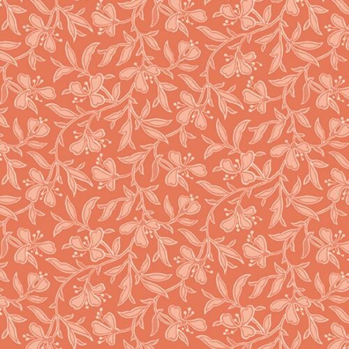 2705.O Vine In Orange: Fleur Nouveau: Andover Fabrics