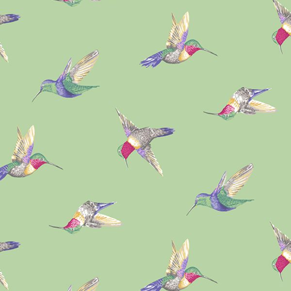 A697 G Hummingbirds in Green