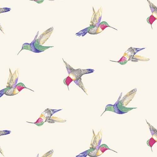 A697 L Hummingbirds in Cream Avalon Andover