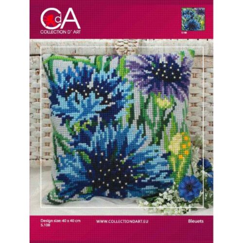 CD5108 Cross Stitch Cushion Kit Blueberry Collection d'Art