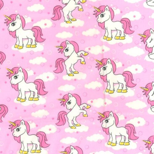 CP0849.Pink My Little Pony Unicorn Cotton Poplin