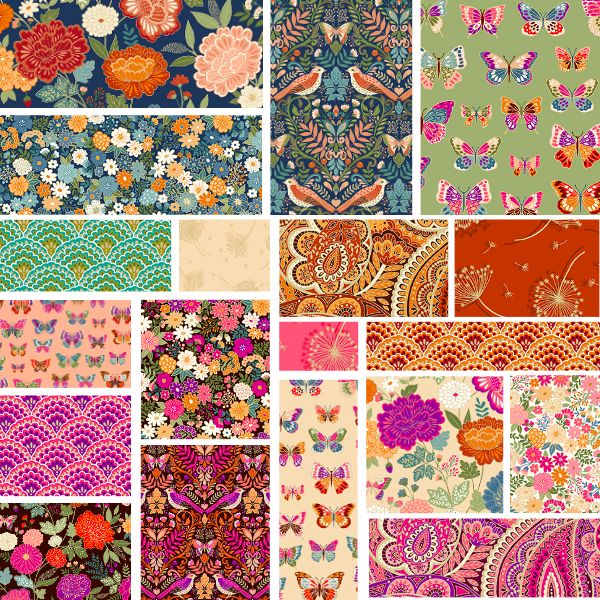 Luxe Full Collection Fat Quarter Pack Makower Luxe Full Collection Fat Quarter Pack Makower