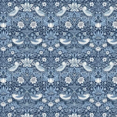 PWWM002.INDIGO Mini Strawberry Thief