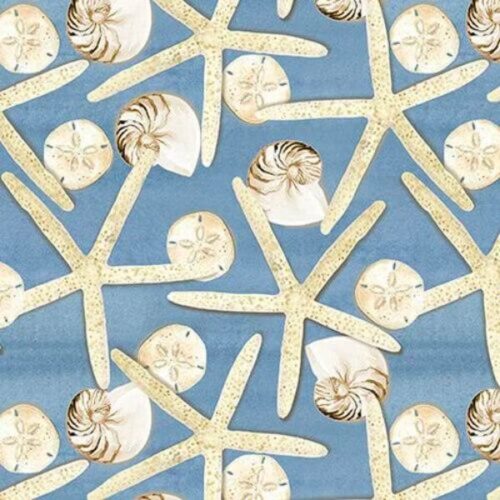 2018-75 Starfish Blue Seaside Serenity Blank Quilting