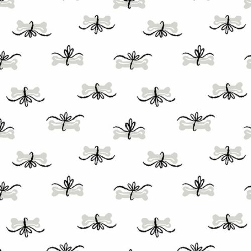 2586 L Holiday Bones on White Furry and Bright Andover