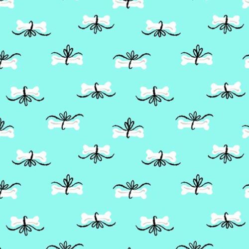 2586 T Holiday Bones on Teal