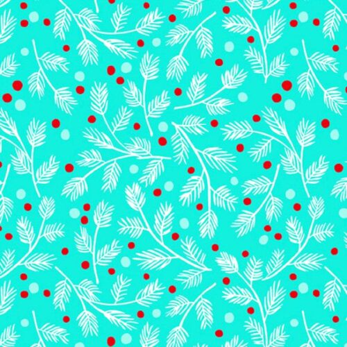 2587 T Fir Branches on Teal