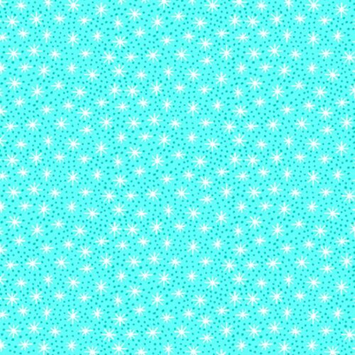 2588 T Star Dot on Teal Furry and Bright Andover