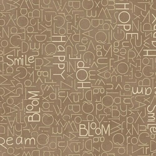 2715-39 Alphabet on Khaki Bluebird of Happiness Janet Nesbitt