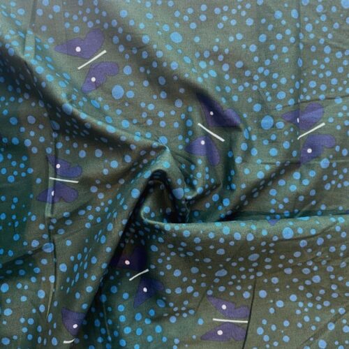 5677 G2 Chasing Butterflies Dark Green Lawn Andover Fabrics