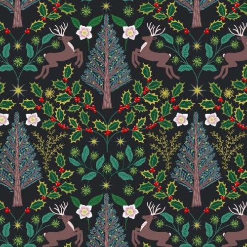 C100.3 Yuletide on Black with Gold Metallic Yuletide Lewis & Irene (2)