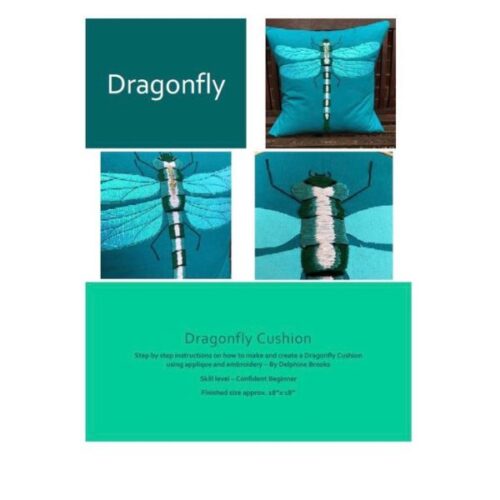 Dragonfly Cushion Pattern Delphine Brooks