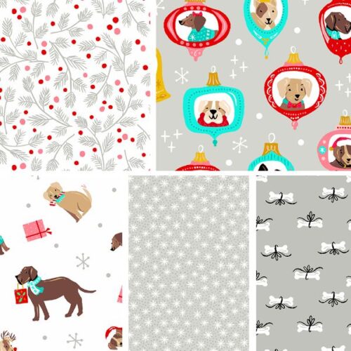 Grey Furry and Bright Fat Quarter Pack Andover