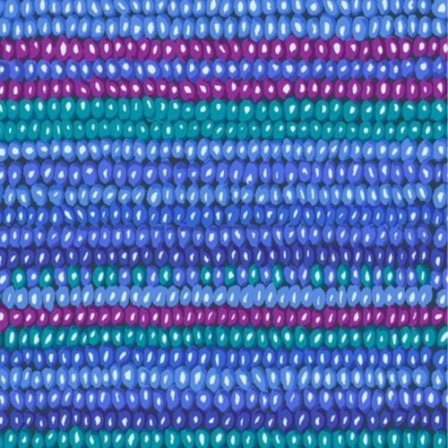PWGP050.Cobalt Bead Stripe Vintage Kaffe Fassett