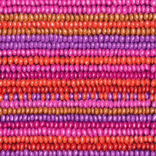 PWGP050.Magenta Bead Stripe Vintage Kaffe Fassett