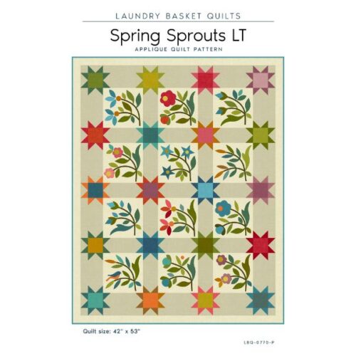 Spring Sprouts Linen Texture Pattern