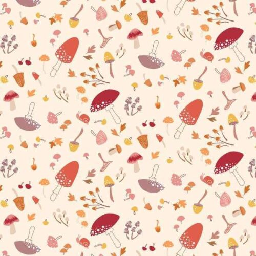 CC25.1 Mushroom Medley Cream Squirrelled Away Cassandra Connolly