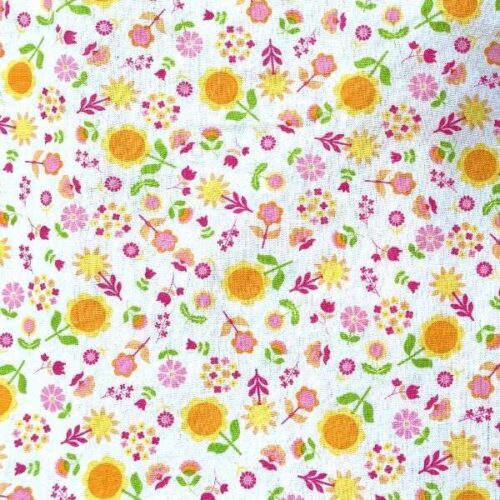 Garden in Pink Floral Printed Linen
