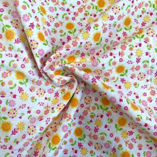 Garden in Pink Floral Printed Linen