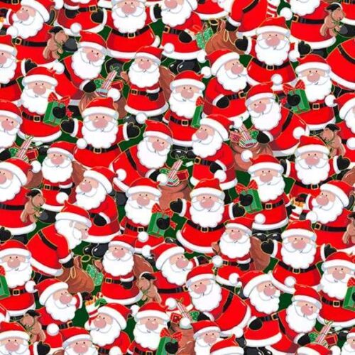 2587 R Santa Crowd Red Santa's Christmas