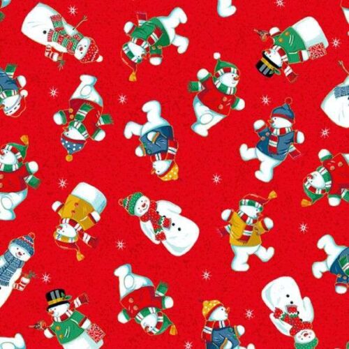 2588 R Snowmen Red Santa's Christmas