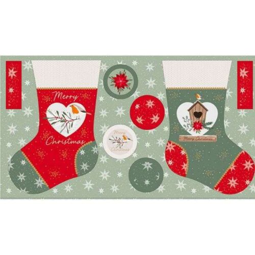 3266-12 Welcome Home Stocking Panel Victoria Louise