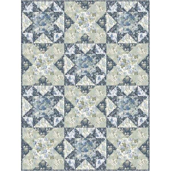 Liberty Cross Quilt Kit Southwold Blue Lady Sew & Sew