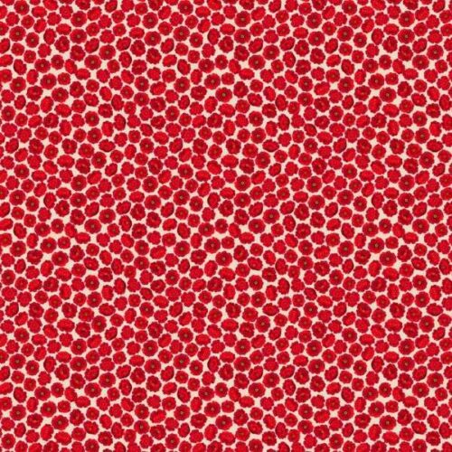 P763.1 Tiny Poppies on Cream Lewis & Irene