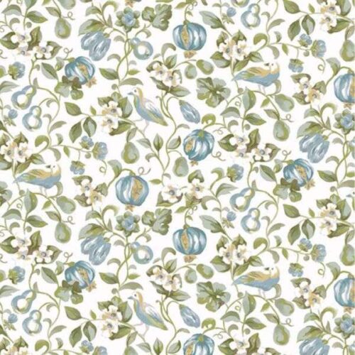 PWSA055.White Pear & Pomegranate Southwold Blue Sanderson