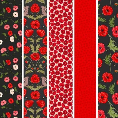 Red Poppies Fat Quarter Pack