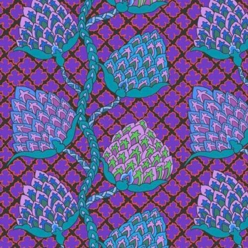 PWGP200.Blue Paisley Flower