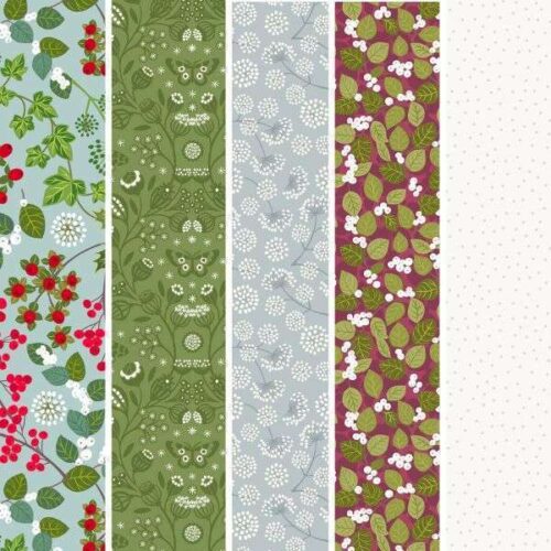 Winter Botanical Fat Quarter Pack 3