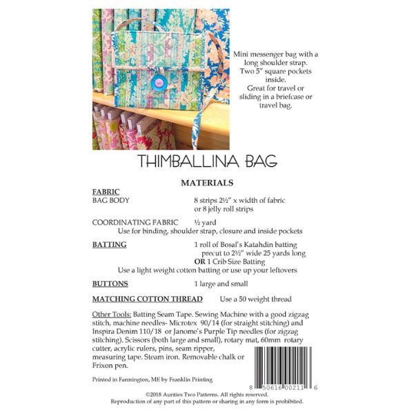 AT211 Thimballina Bag Pattern Aunties Two (2)